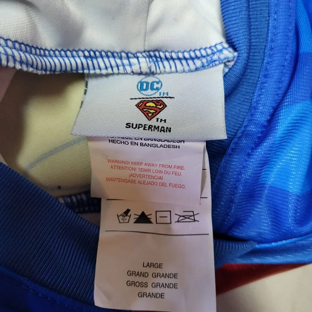 New DC Superman Boy's Costume Size‎ Large Rubies Dress Up Outfit